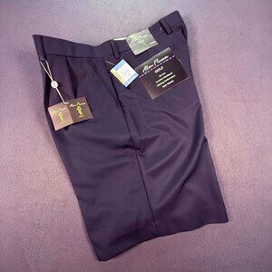 NWT Alan Flusser Shorts Mens 38 Navy Golf Sorbtek Moisture Wicking Pleated Chino